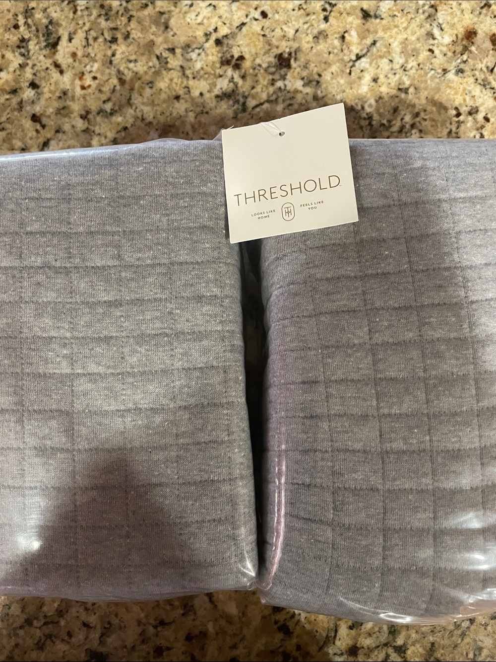 Threshold Quilted Pillow Shams in Light Gray
